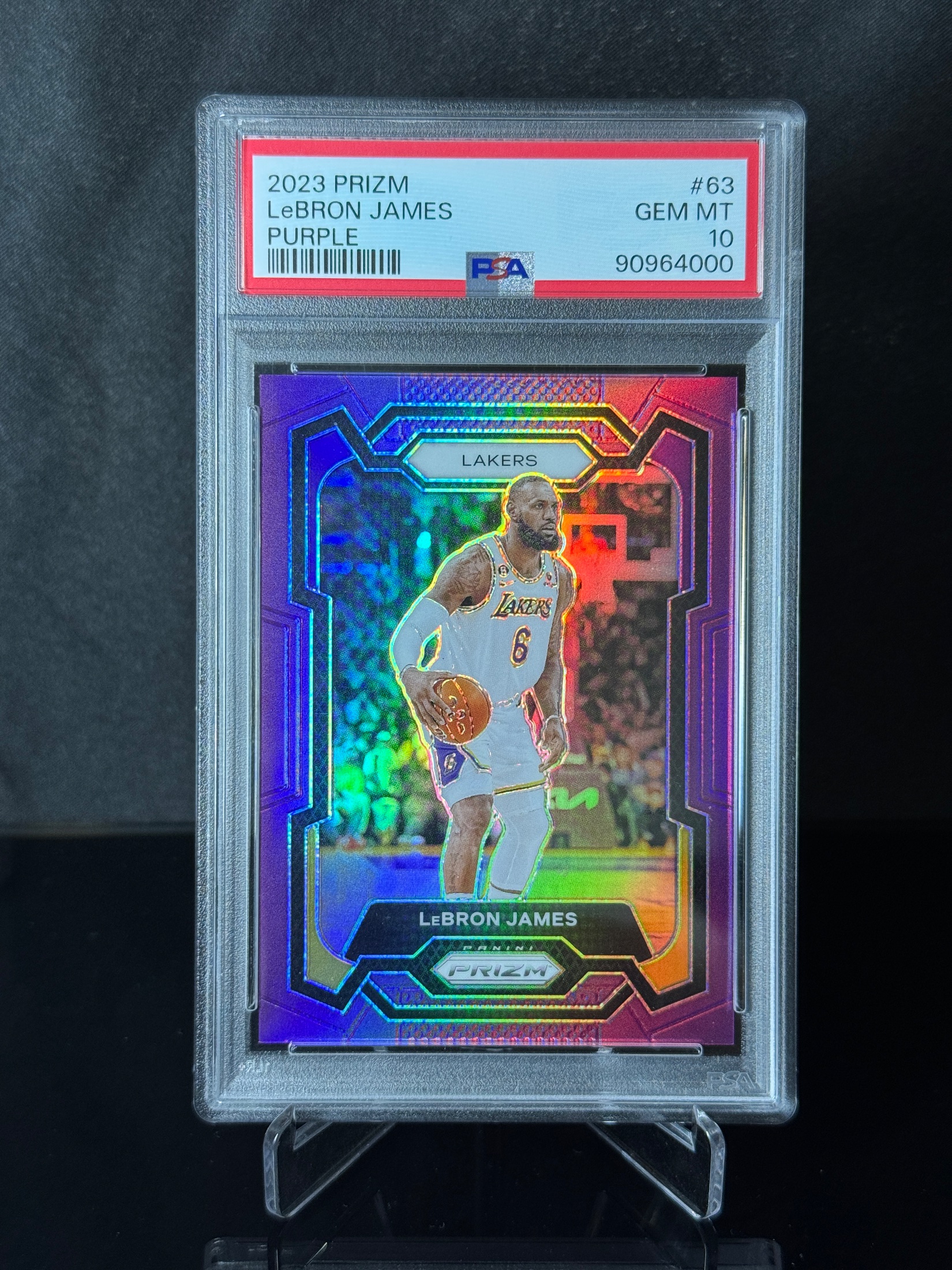 2023-24 Panini Prizm LeBron James Purple front